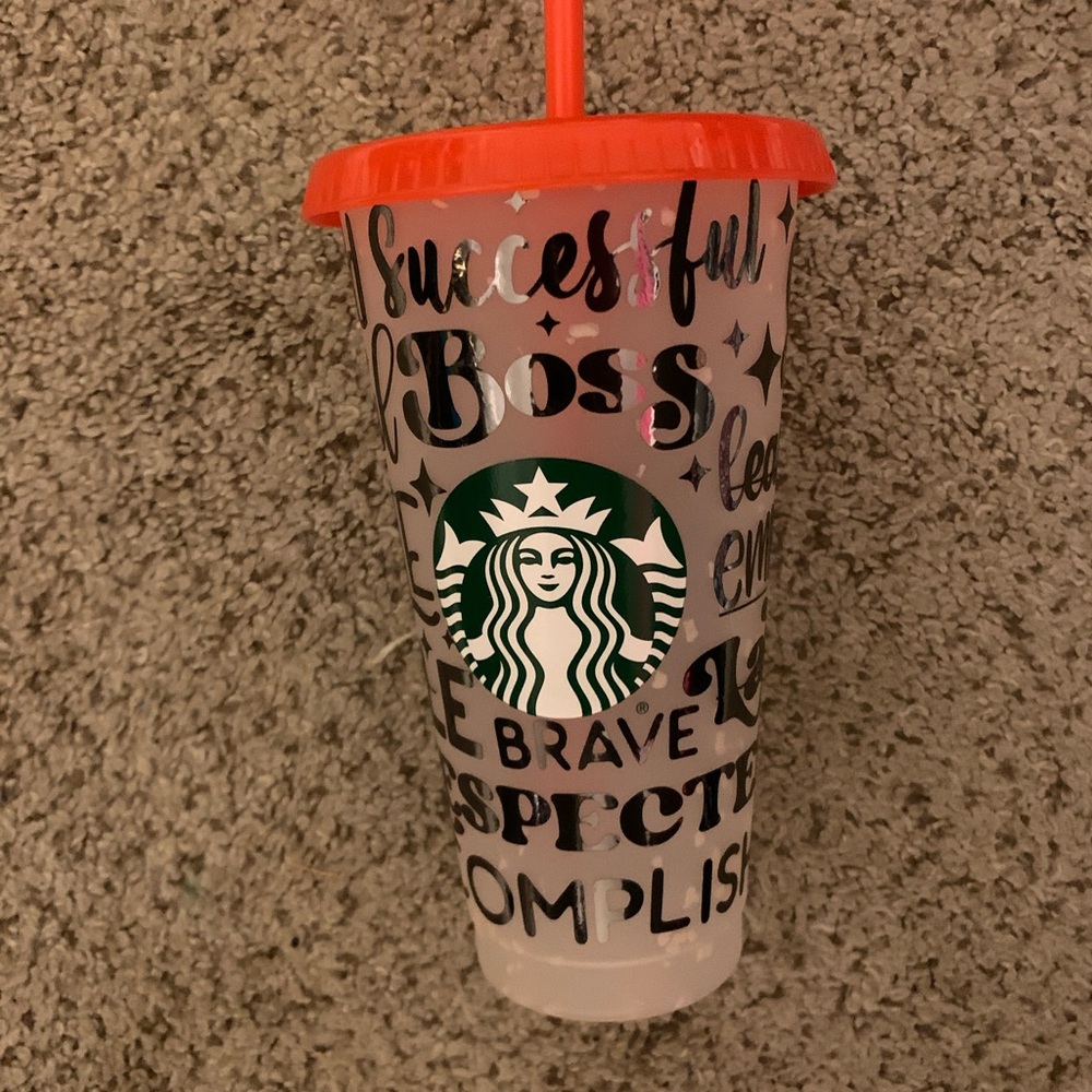 Starbucks confetti color changing cups custom made